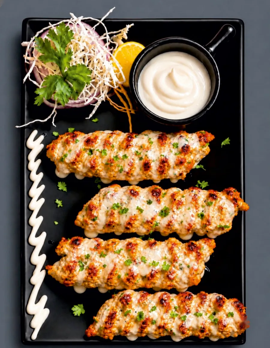 Malai chicken seekh kebab