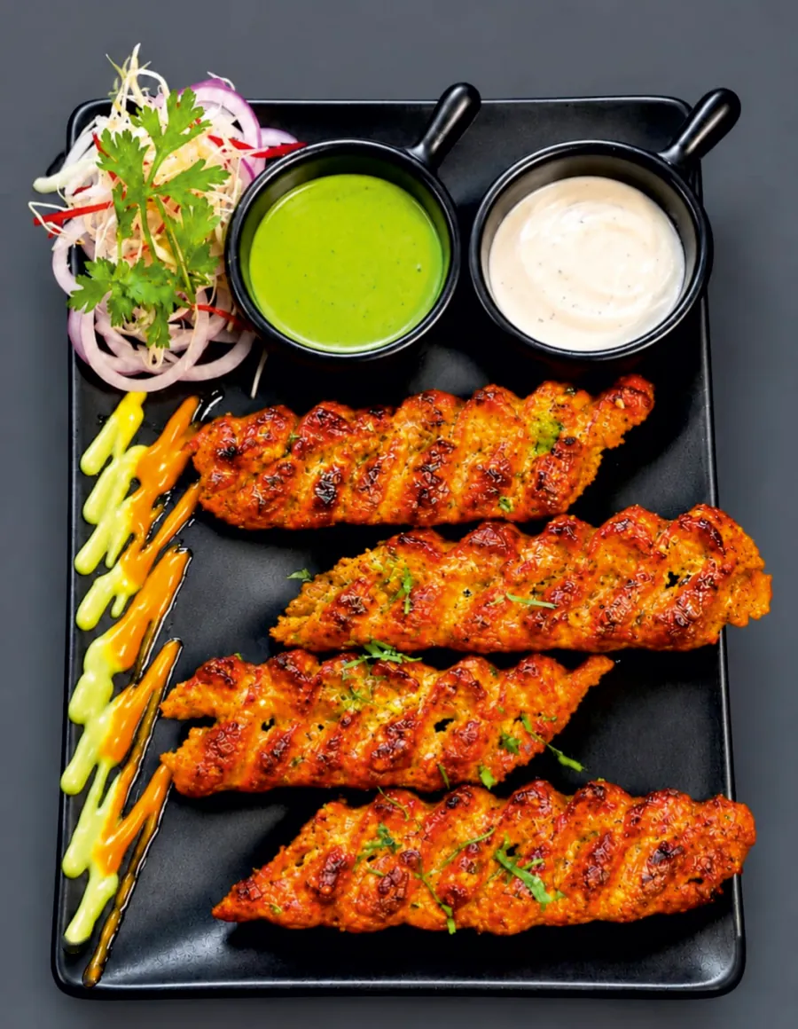 Shola mutton seekh kebab
