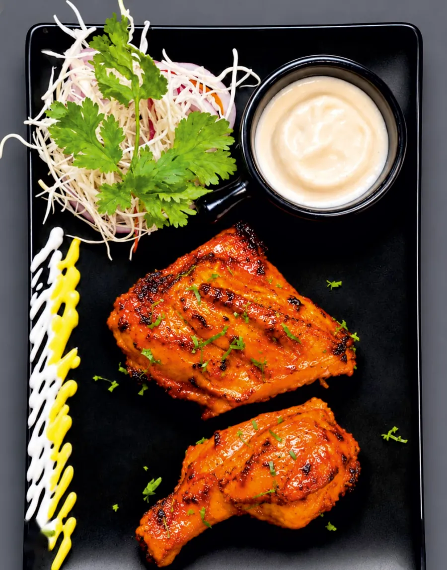 Masala tandoori chicken, thigh quarter piece